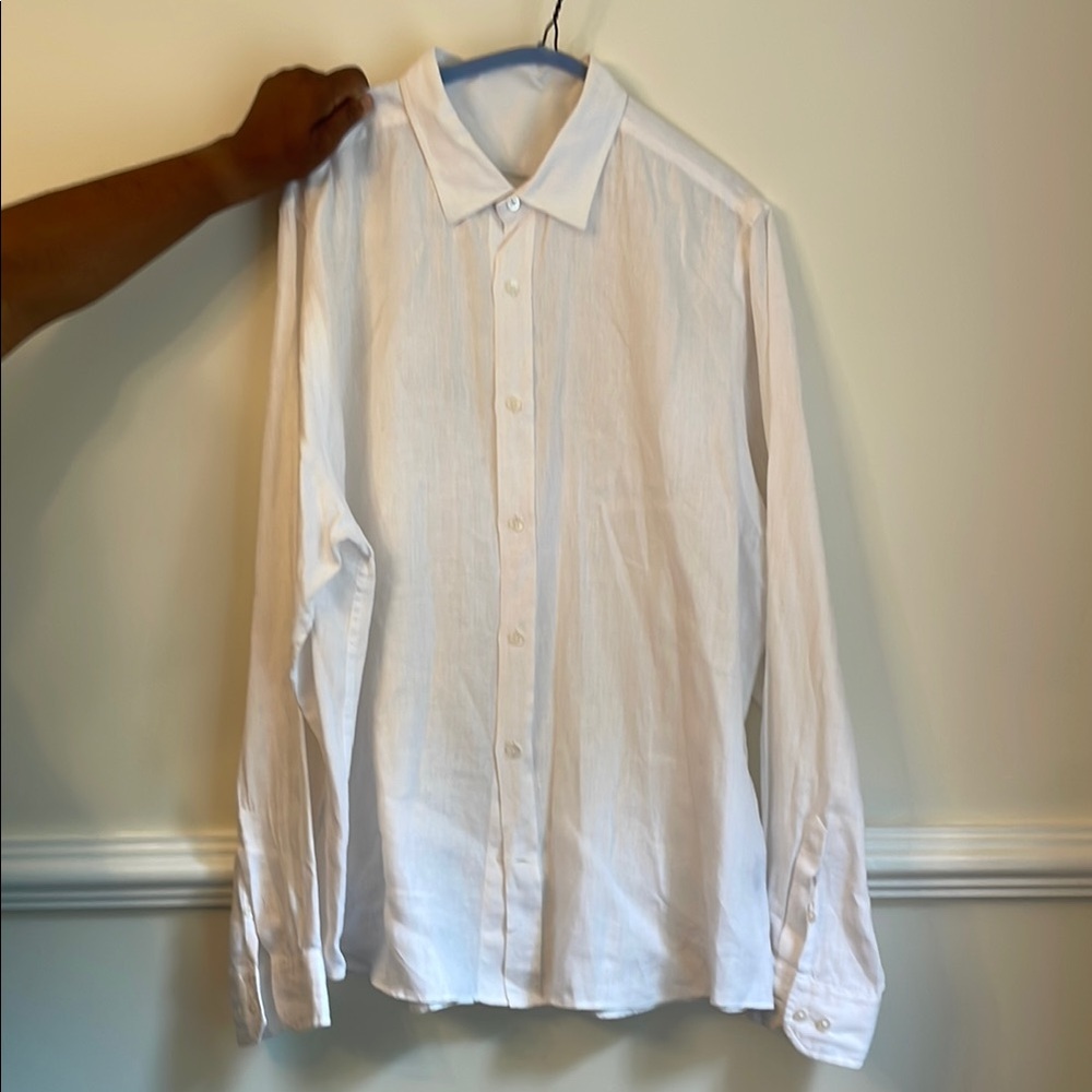 Bloomingdale's White Dress Shirt Classic Cotton Design